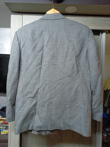 1950s vintage handtailored classic all worsted db gangster suit jacket blazer 42 - Picture 7 of 10