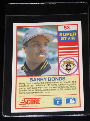 【MLB】FREER 90 バリーボンズ BARRY BONDS 1990 SCORE SUPERSTARS BARRY BONDS CARD #53 (Near-Mint) | eBay