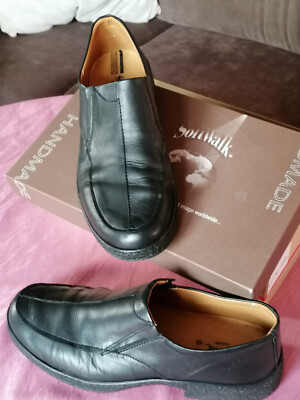 Herrenschuhe, Gr. 45, Marke SoftWalk, handmade,  Glattleder schwarz, neuwertig