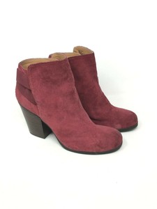 burgundy color booties