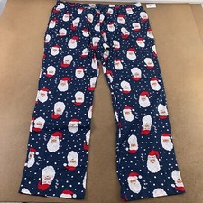 Old Navy Women's XXL Tall Mid-Rise Holiday Santa Print Flannel Pajama Pants NWT