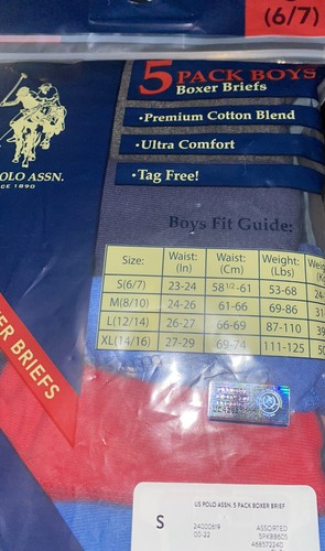 U.S. Polo Assn. Boxer Briefs, Total 10 pairs, Size 6/7 (Small) - Picture 3 of 3