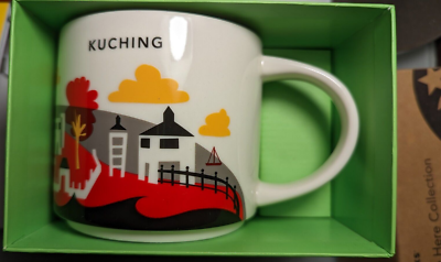 STARBUCKS KUCHING (Malaysia) You Are Here (YAH) 14oz Mug, New In