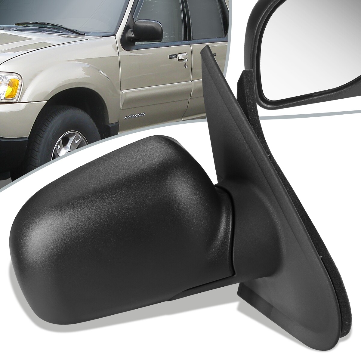 95-01 Ford Explorer Manual Right Side View Mirror OE Fit FO1321153