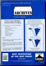 50 E Gerber Mylar 4 Mil Mylar Thick Silver/Golden Comic Book Bags sleeves 775 R