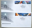 Russia 2008 2x FDC Architectural Structures. Bridges.