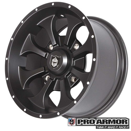 Pair Front 2x Pro Armor Knight Wheels 15x8 P1508KNBL For Polaris RZR General - Picture 2 of 5