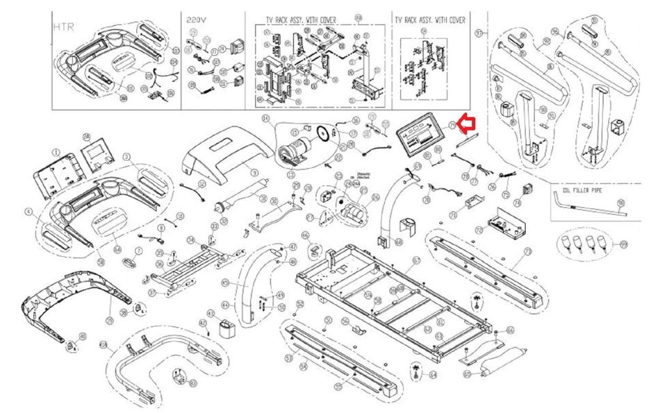 Conjunto de consola de exhibición de cinta de correr SportsArt T610 T610-79 Foto 2 de 2