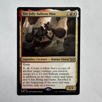 The Jolly Balloon Man 219 NM Normal R Duskmourn: House of Horror MTG