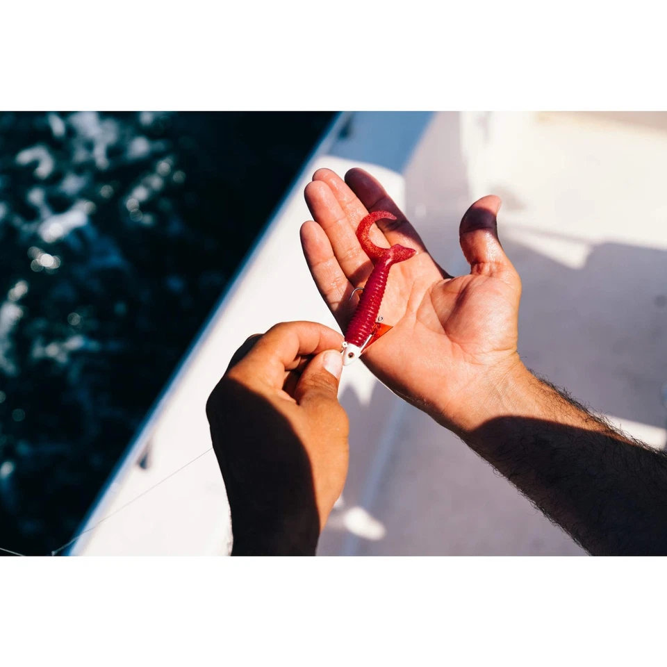 Remolque Gulp Alive 6 pulgadas pinta Chartreuse pesca cebo plantillas agua salada peces grandes Foto 3 de 4