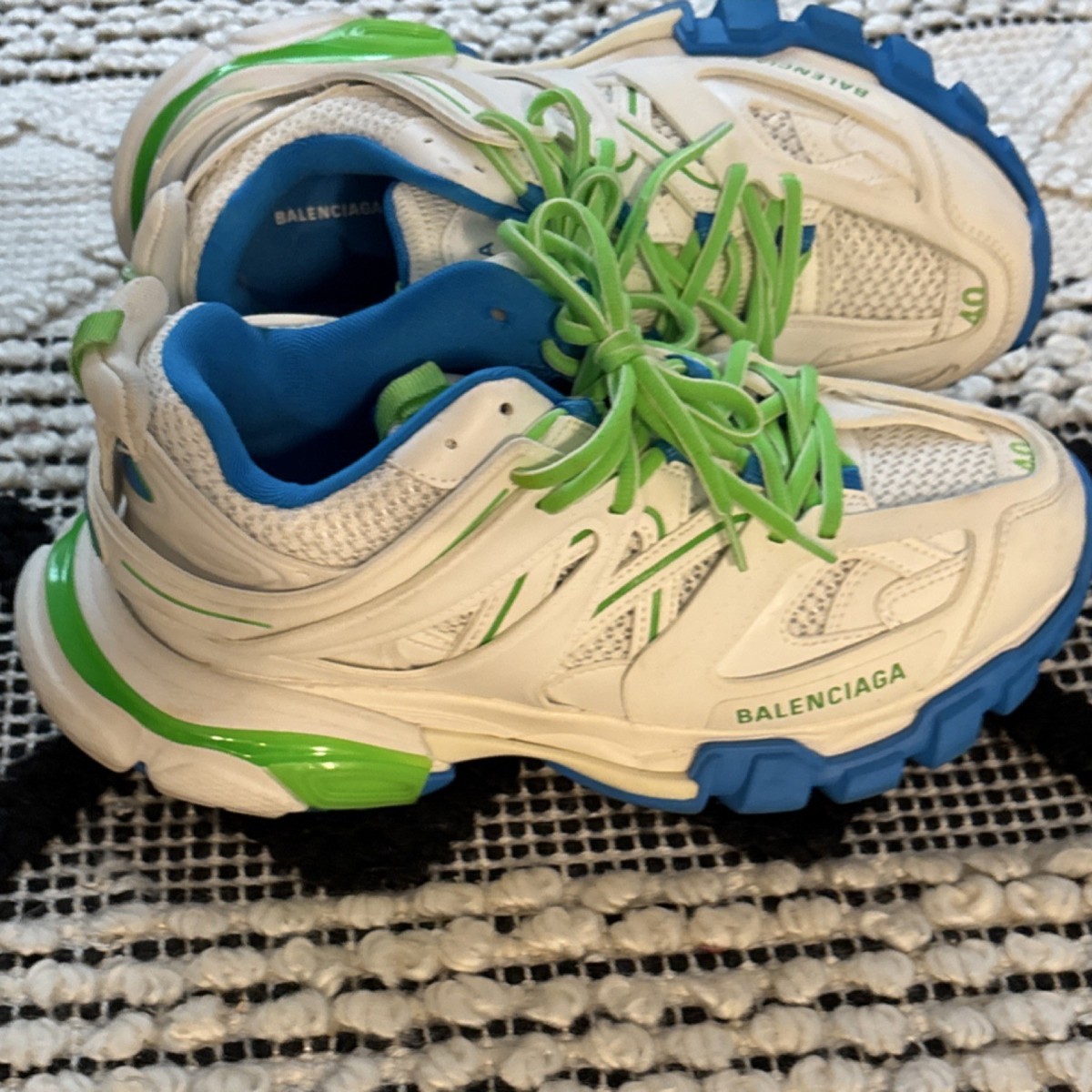 Balenciaga Track White Green Lace-Up Sneakers US 7 Mens LS(350213) Balenciaga Men main image 3