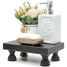Modern Pedestal Stand For Kitchen Decor Decorative Wood Riser For Display And