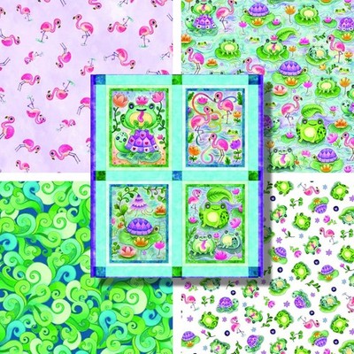 PONDSIDE PALS BAUMWOLLSTOFFSORTIMENT von JEREMIAH KETNER FÜR P&B TEXTILIEN * Quilt...