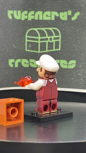 Minifigura personalizada LEGO NINTENDO MARIO WORLD FIRE MARIO y mini vitrina - Imagen 14 de 22