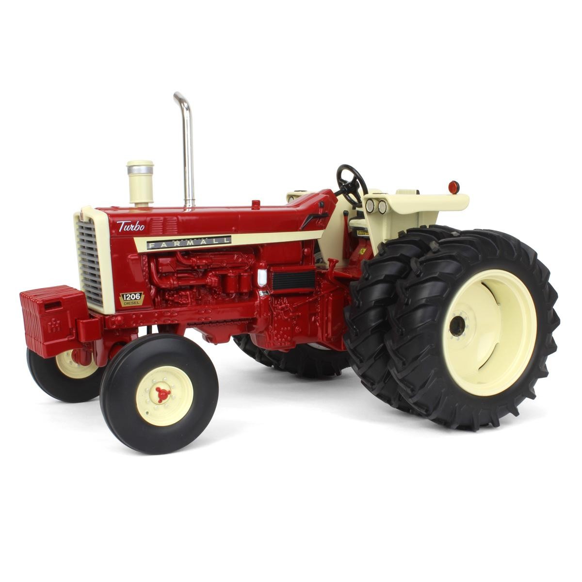 Miniature ERTL IH Farmall 1206 roues jumelées arrière en métal moulé au 1/16