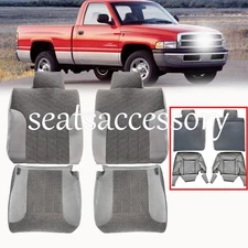 For 1994-97 Dodge Ram 1500 2500 Driver & Passenger Bottom & Top Cloth Seat Cover