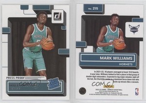 2022-23 Panini Donruss Rated Silver Press Proof Mark Williams #215 Rookie RC
