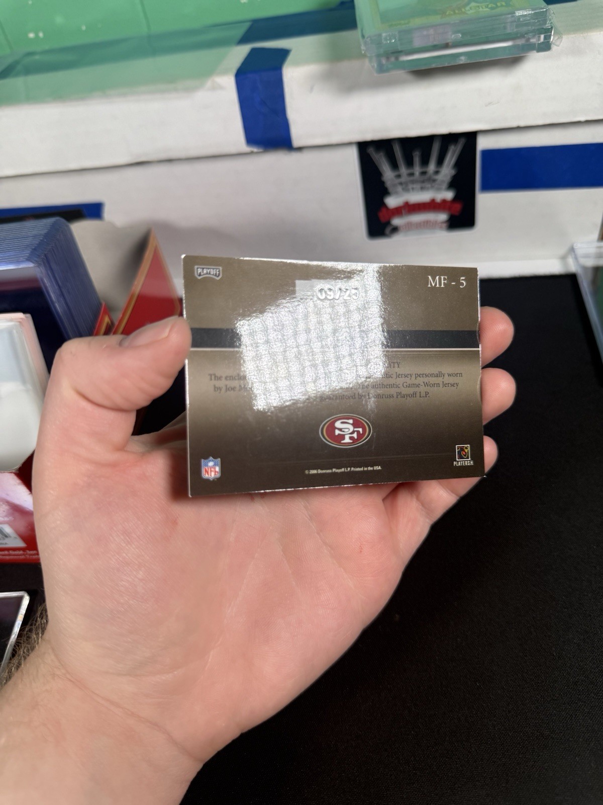 Joe Montana 2006 Absolute Memorabilia Marks Of Fame Patch AUTO /25 GAME USED HOF view 8