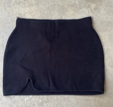 Urban Outfitters BDG Black Stretch Knit Slit Mini Skirt Size Small
