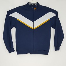 Vintage Starter Logo Boys Track Warm Up Jacket Blue Yellow Full Zip M
