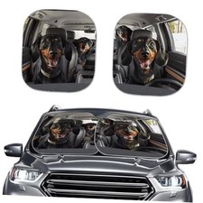 Car Windshield Sunshade Funny Sun Shade for Front Windshield 2 Piece Dachshund