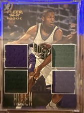 1996-97 Fleer - Ray Allen #212 (RC) 3/10 Game Worn