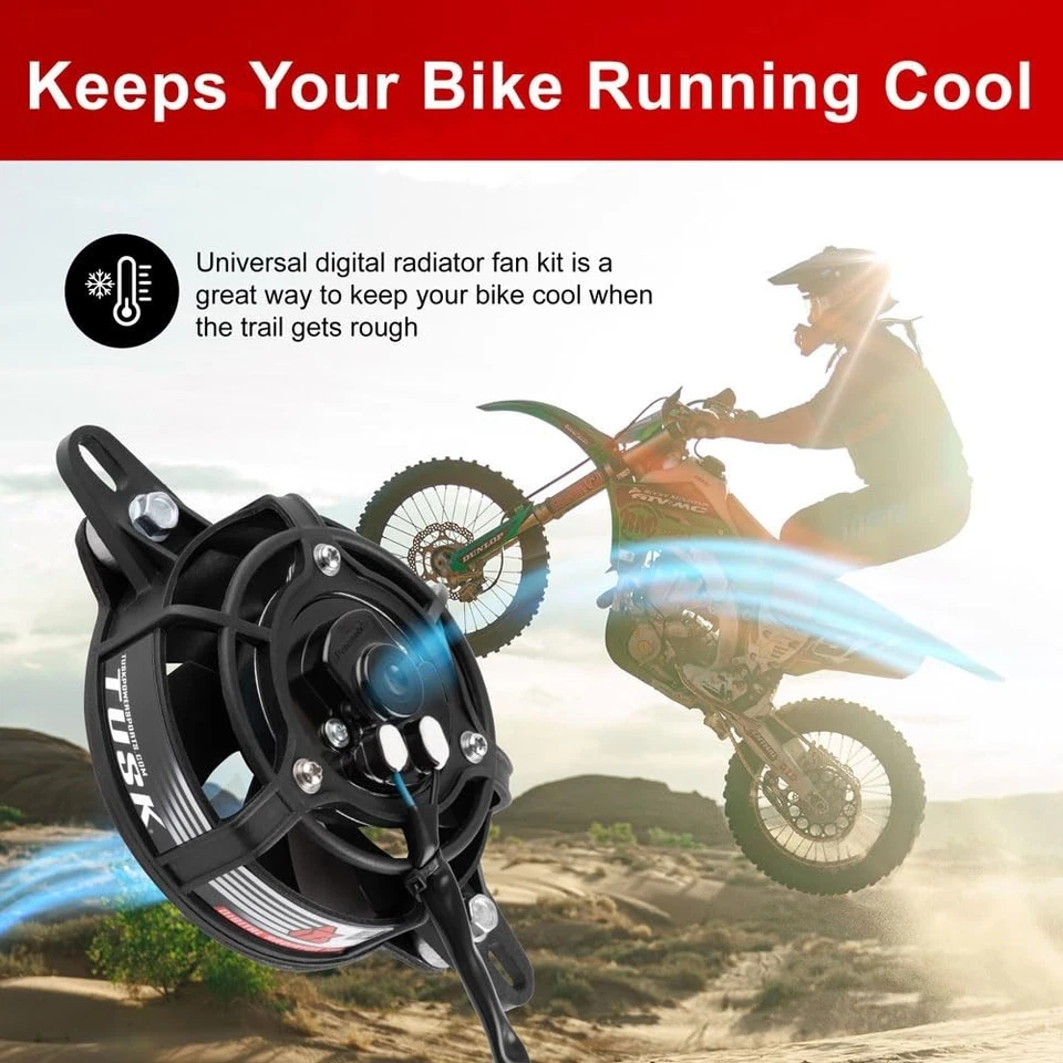 Motorcycle Radiator Fan - Universal Kit with 3-Pin Connector - Image 4 of 4