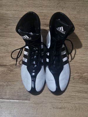 Adidas Vintage 2000 s Boxschuhe weiß und schwarz Größe UK 5