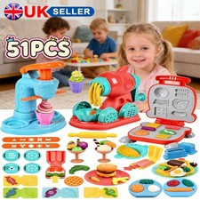 PlayDough Set 51Pcs Play Dough Accessories with 6 Pack Assorted Colour Names NEW