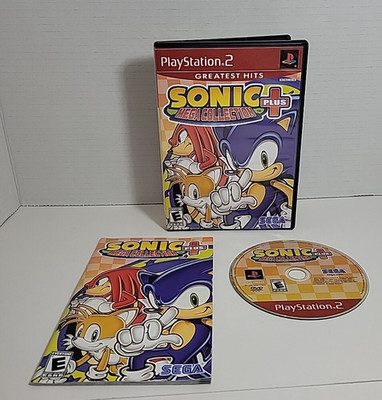 Sonic Mega Collection Plus PlayStation 2 PS2 COMPLETE W Manual CIB TESTED