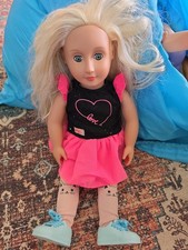 V335 Our Generation Doll 18-inch Blonde Hair Green Eyes. Pants, Dress Shoes