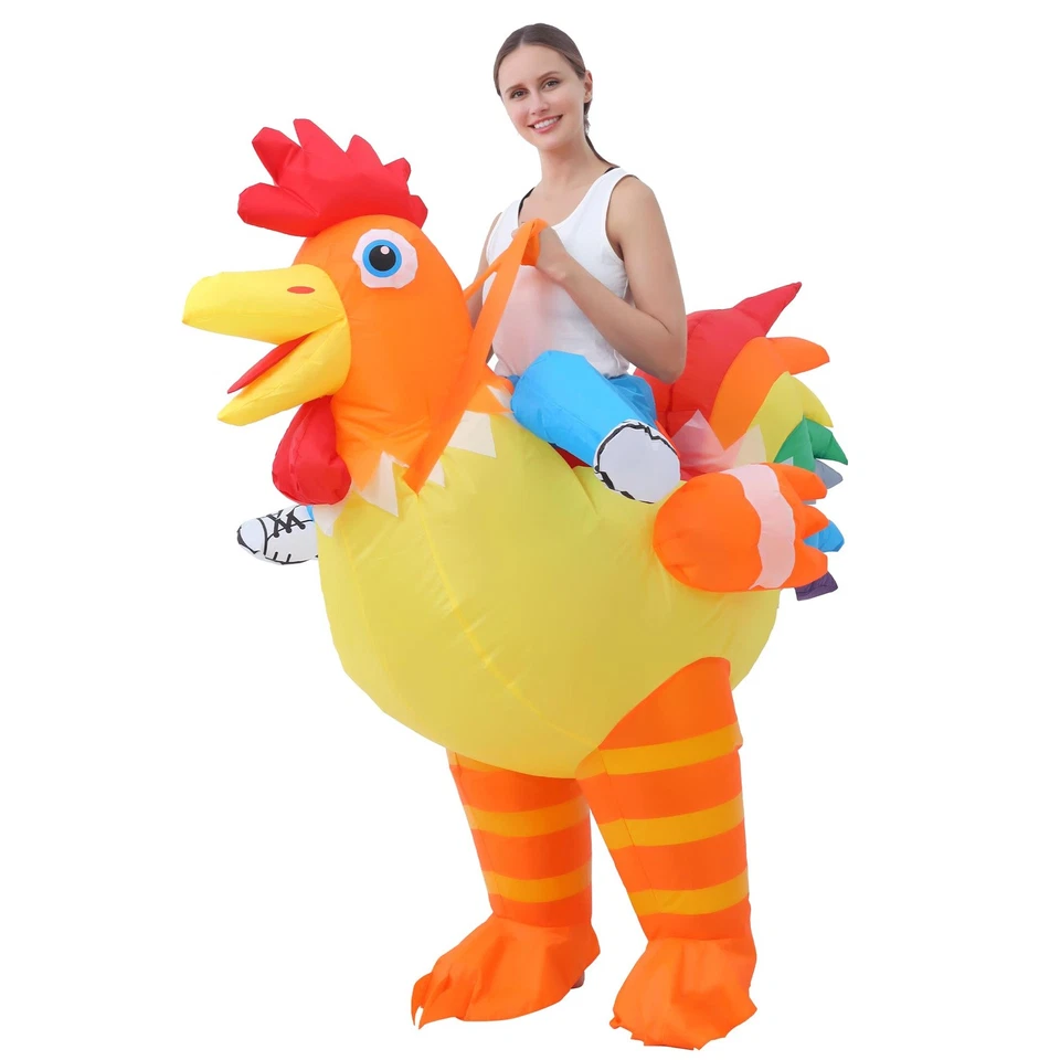 Надувной костюм для взрослых, костюм курицы, смешной костюм петуха для мужчин... - Изображение 4 из 4