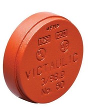 Victaulic FB97060P00 2-1/2" Grooved Painted Cap w/ 3/4" IPT Tap-on-Pipe