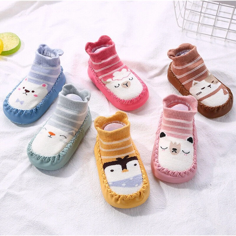 Baby Boys Girls Indoor Pre-Walker Shoes Slippers Anti-Slip Shoes Socks 6-36Month Foto 2 de 4
