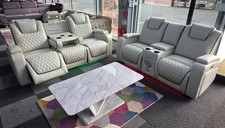 Malaga 3 + 2 (Music) Electrical Recliner Sofa Set (Cream,  Grey or Black)