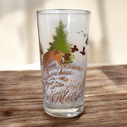 7 Vtg Libbey Whitetail Deer Buck Highball Glasses 5.5" Wildlife Tumbler Hunting - Picture 6 of 7