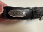 Brighton #98053 Salina Taper Silver & Black Leather Belt Size 34 Vtg 1998 — photo 3