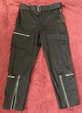 Helmut Lang Flight Straight Leg Black Belted Cargo Zippers Women  s Size 6