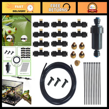 Reptile Misting System Kit - 10 Nozzles, Brass Plugs, Filter 16ft Tube