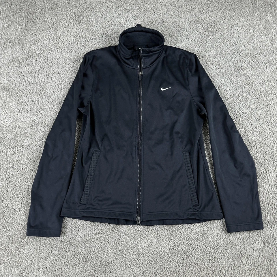 Nike Jacket Womens Large Black Storm-FIT Full Zip Softshell Running 438620-010 - Image 2 of 4