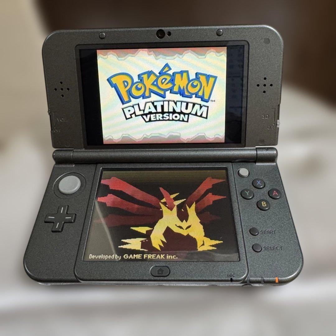 Nintendo New 3DS LL XL Black IPS Top Console w/ Mem Card Tested