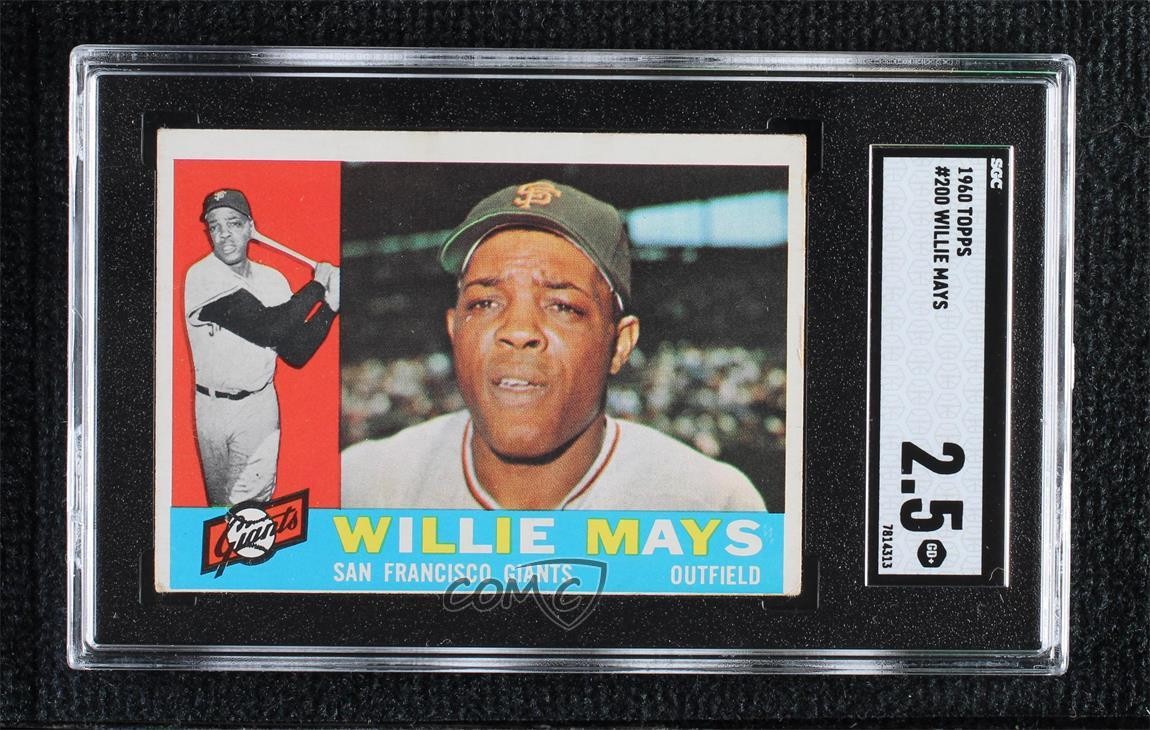 1960 Topps Willie Mays #200 SGC 2.5 HOF 1p23