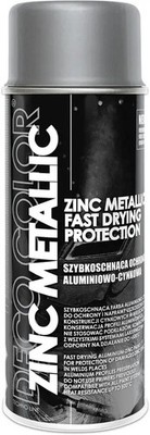 DECO COLOR Zink Metallic +500°C Grundierung Alu 400ml Zinkmetall Lackspray