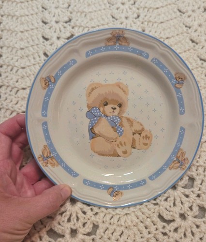 Vintage Tienshan Theodore Country Bear Salad Dessert 7.5" Plate