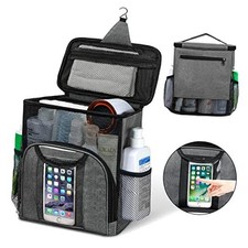 Mesh Shower Caddy Portable Dorm Tote Bag, Quick Dry Hanging Toiletry Bag, Gray