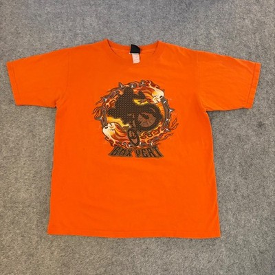 Vintage Y2K Rudeboys BMX Vert Bike Flames Center Logo T Shirt Adult Large