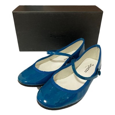 repetto Mary Jane Patent Leather Flats Blue Size 36 (22.5cm) Ballet Shoes Used