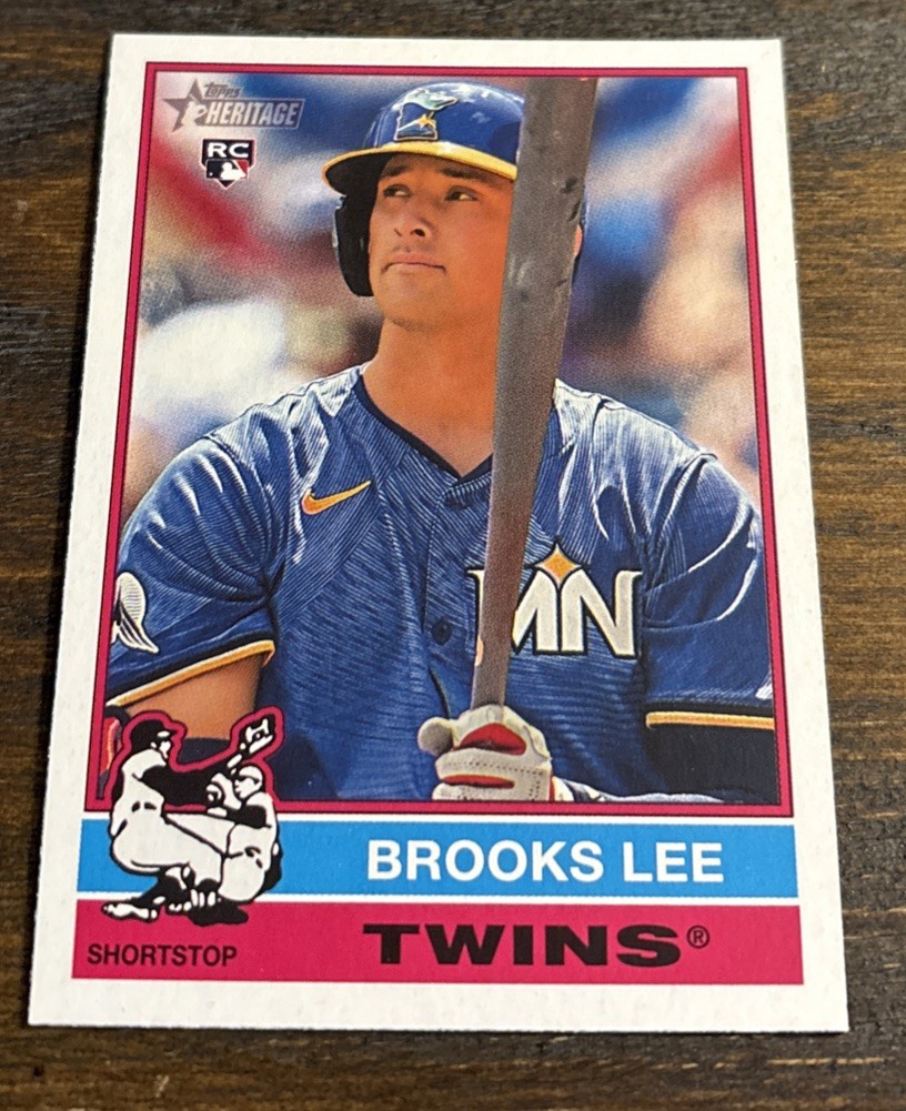 2025 Topps Heritage Brooks Lee RC #63 Minnesota Twins Rookie Baseball Card
