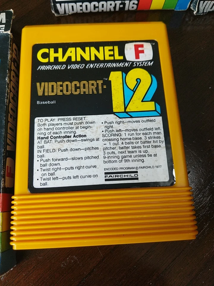 Fairchild Video Game System Cartridge Videocart 12 Baseball with Box - Image 3 of 4