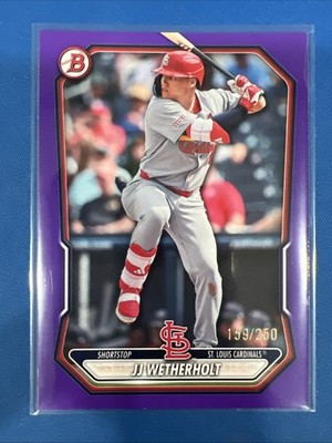 2026 Bowman Prospects - JJ Wetherholt #BP-115 Purple /250 Cardinals **Read**